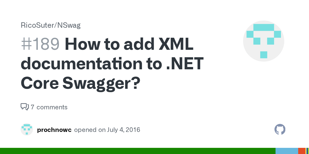 How to add XML documentation to Core Swagger? · Issue 189