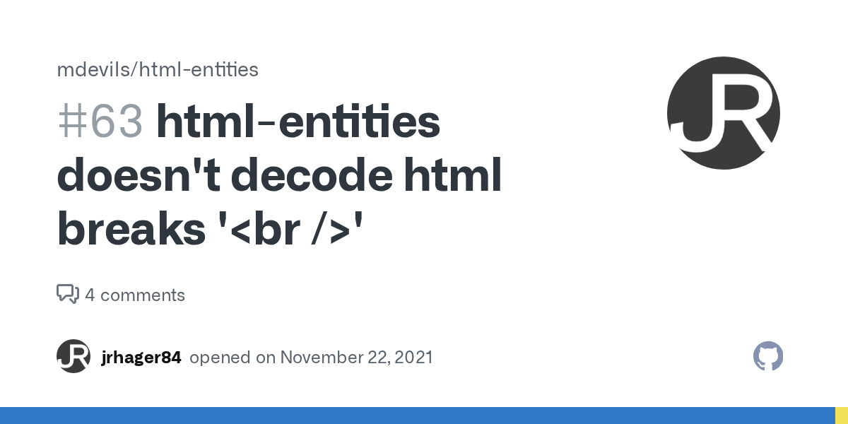 htmlentities doesn't decode html breaks ' ' · Issue 63 · mdevils/html