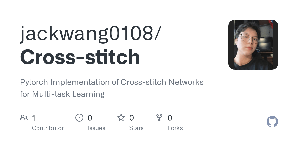 GitHub jackwang0108/Crossstitch Pytorch Implementation of Cross