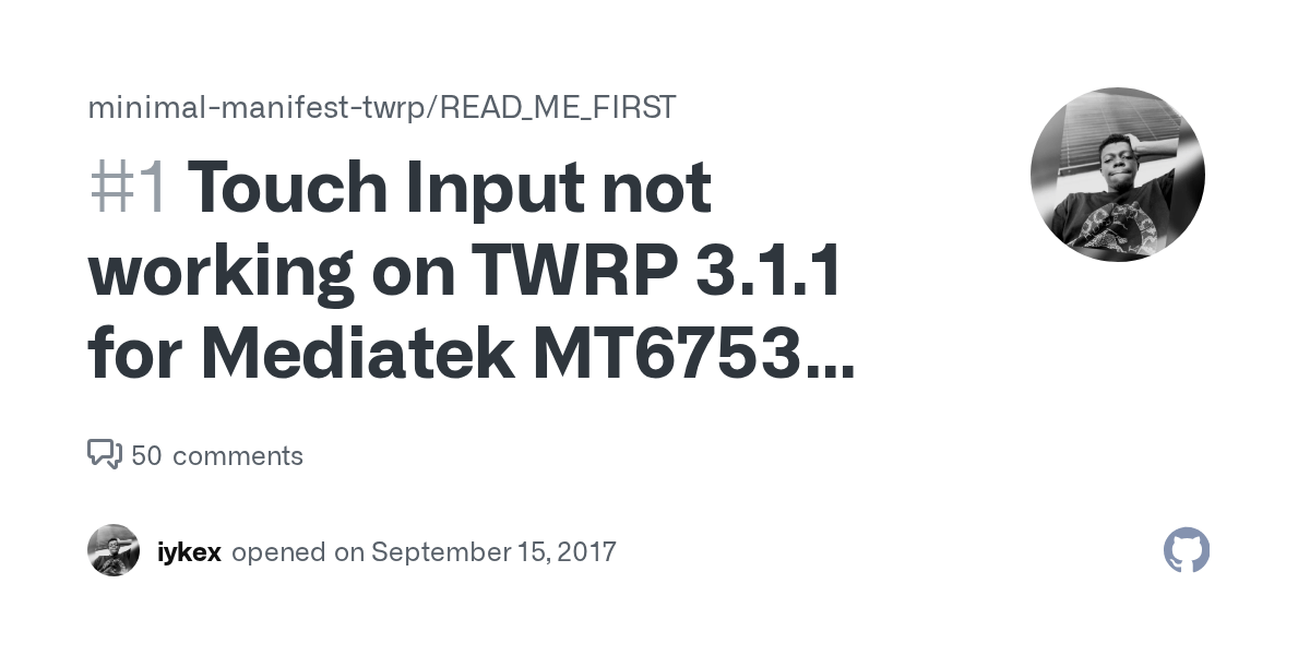 Touch Input not working on TWRP 3.1.1 for Mediatek MT6753 Device