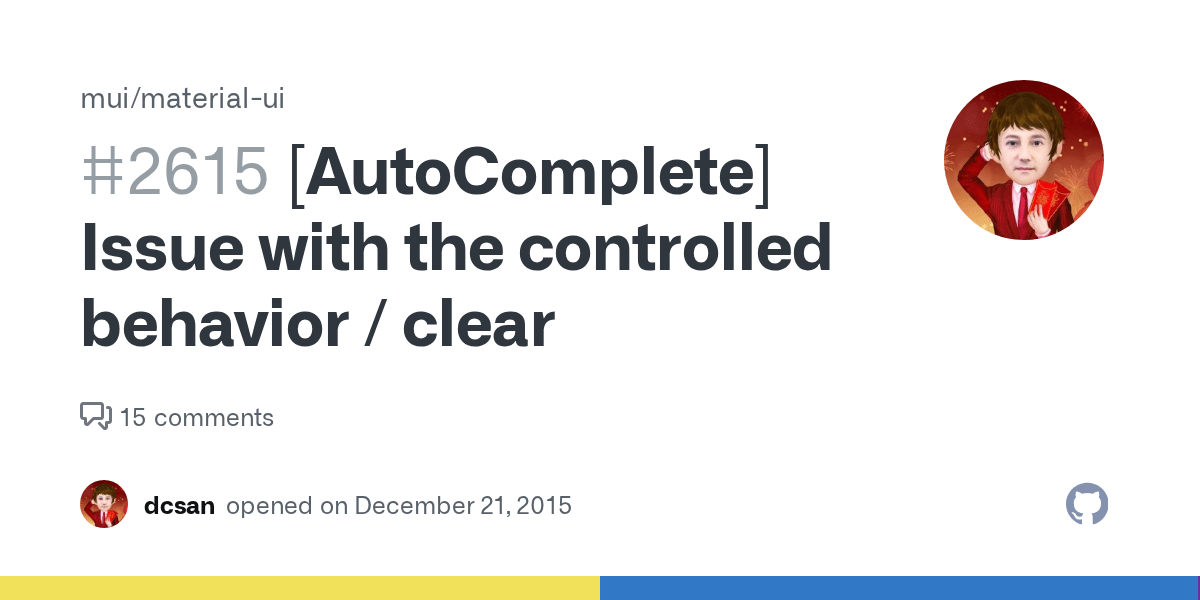 Issue with the controlled behavior / clear · Issue 2615