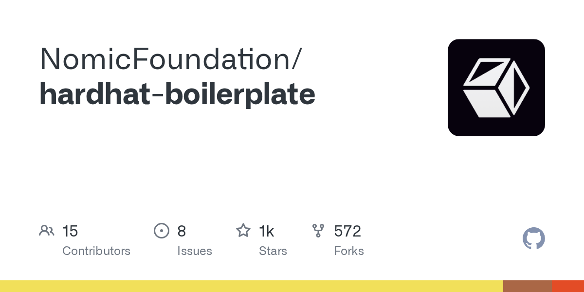 hardhatboilerplate/package.json at master · NomicFoundation/hardhat