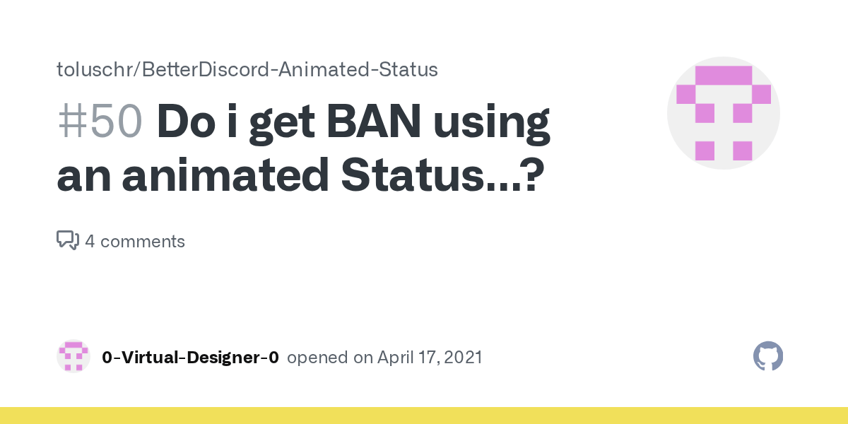 Do i get BAN using an animated Status...? · Issue 50 · toluschr
