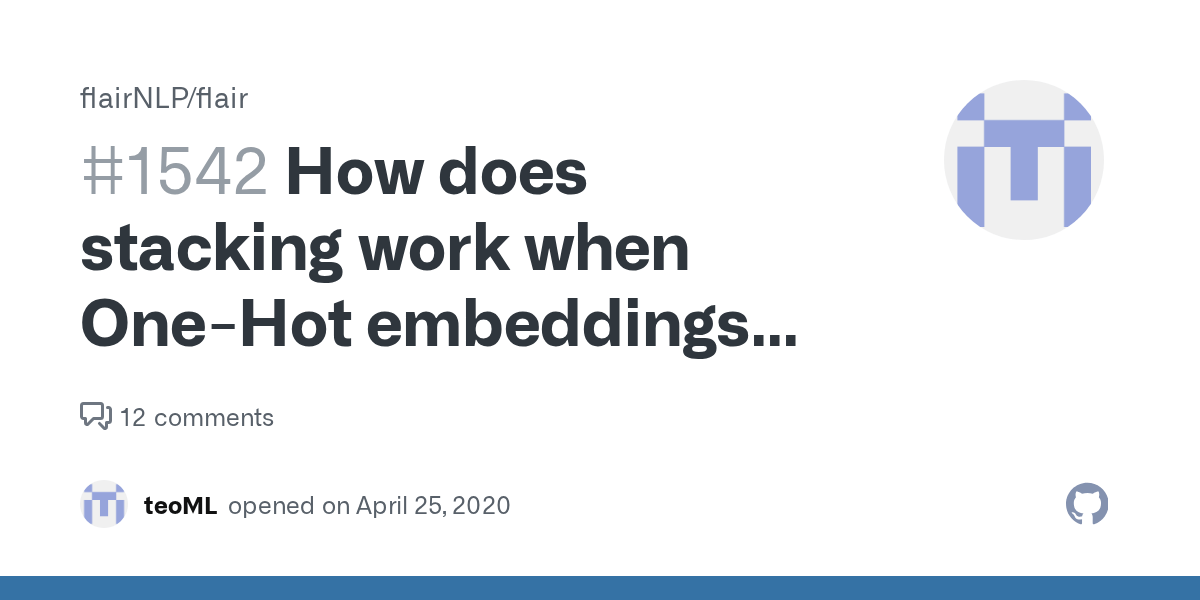 How does stacking work when OneHot embeddings are trained on POS