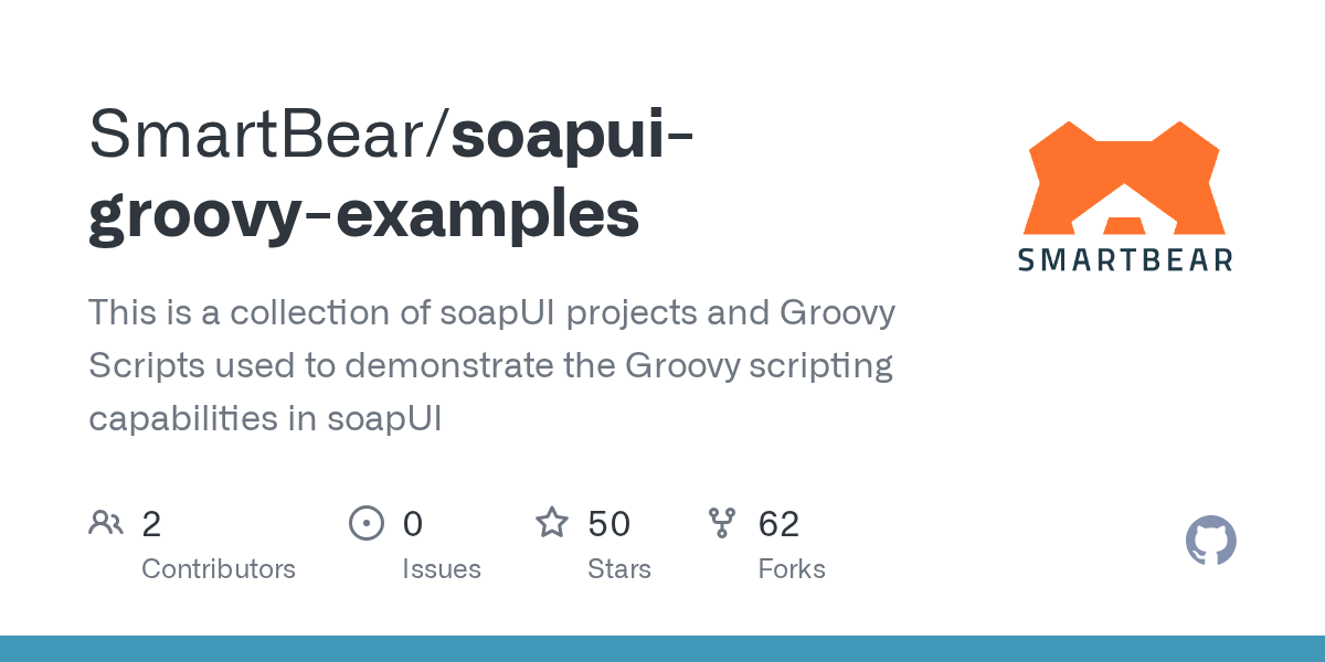 GitHub SmartBear/soapuigroovyexamples This is a collection of soapUI projects and Groovy