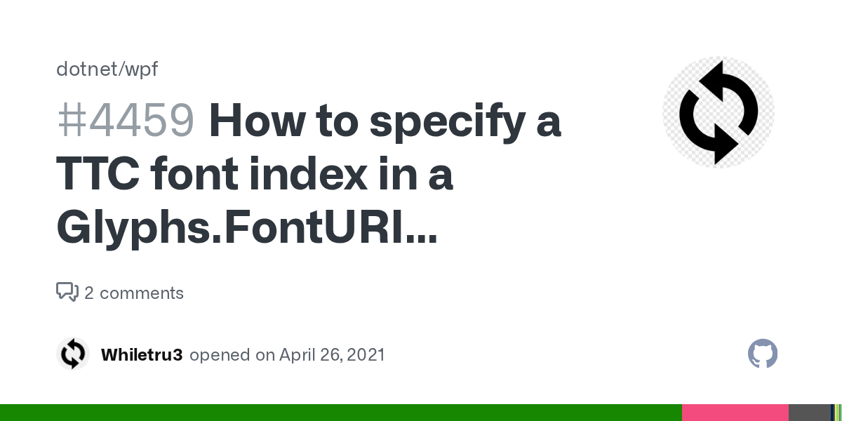 How to specify a TTC font index in a Glyphs.FontURI property in
