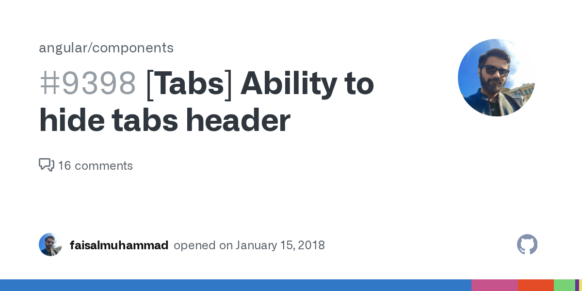 [Tabs] Ability to hide tabs header · Issue 9398 ·