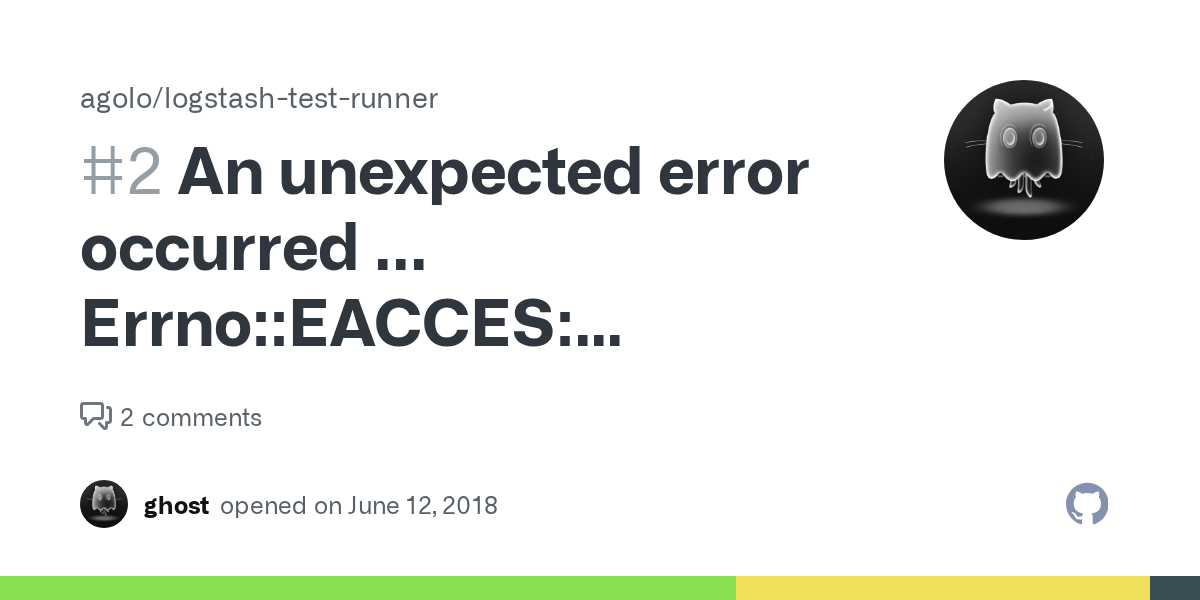 An unexpected error occurred ErrnoEACCES Permission denied