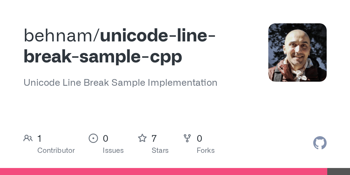GitHub behnam/unicodelinebreaksamplecpp Unicode Line Break