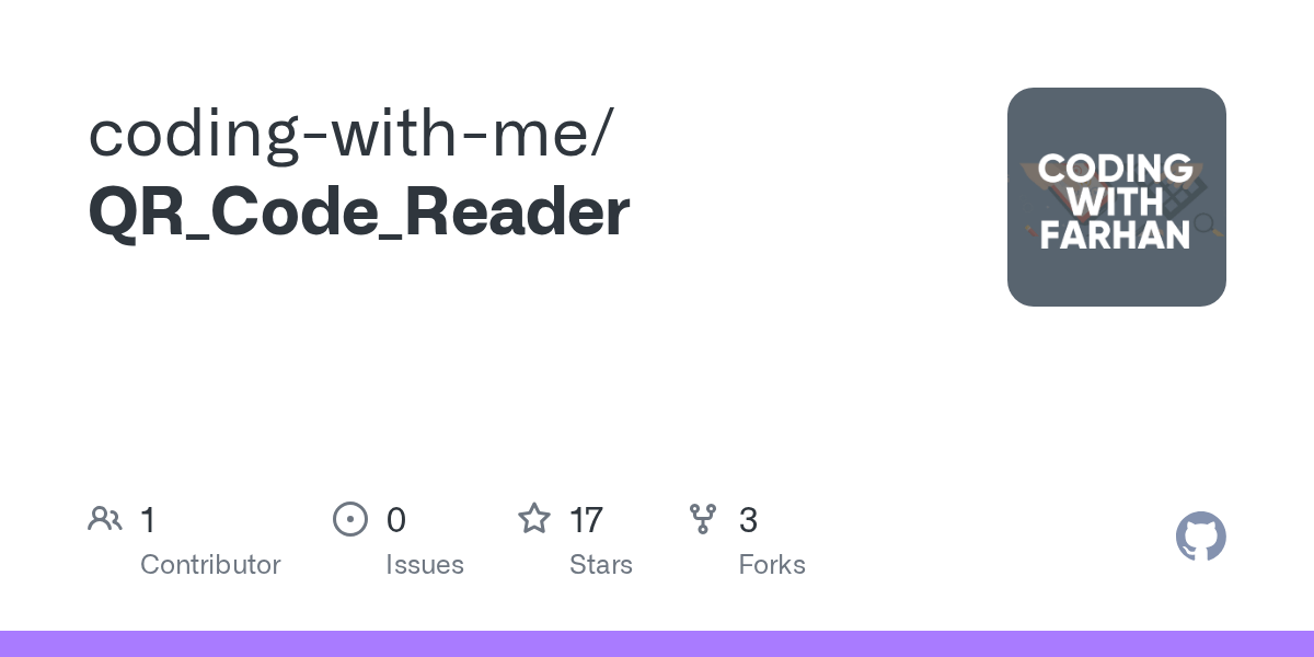 GitHub codingwithme/QR_Code_Reader