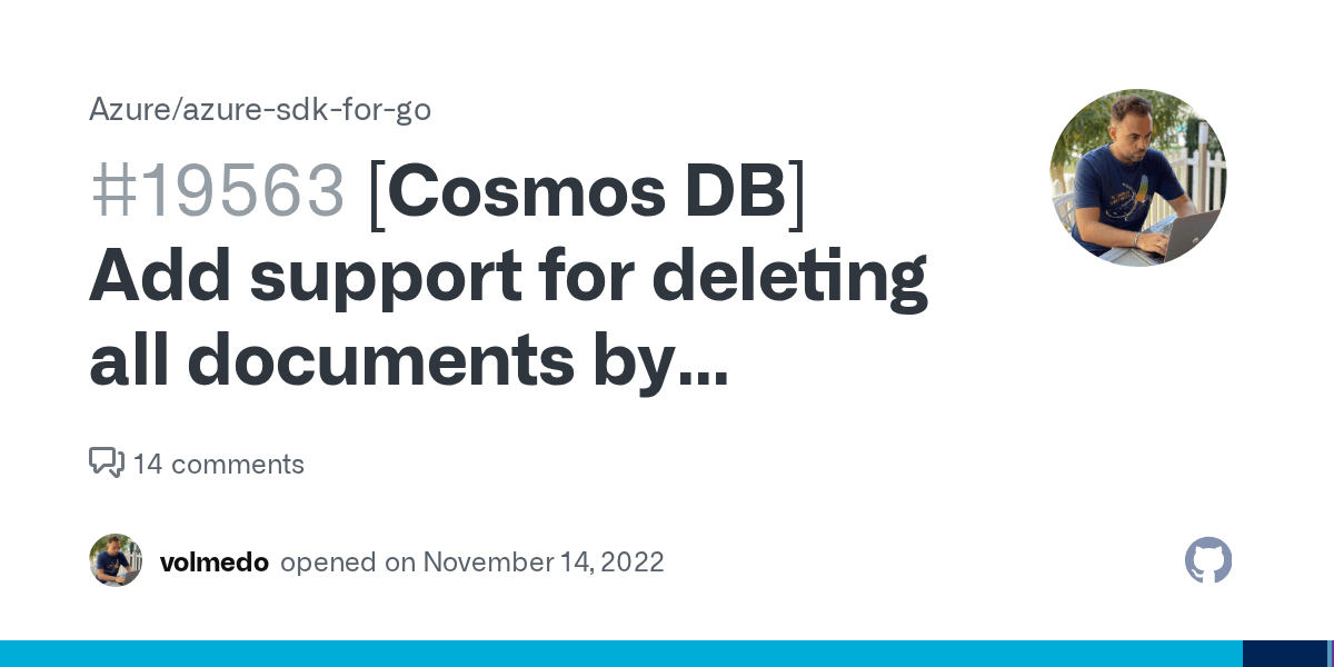 [Cosmos DB] Add support for deleting all documents by partition key
