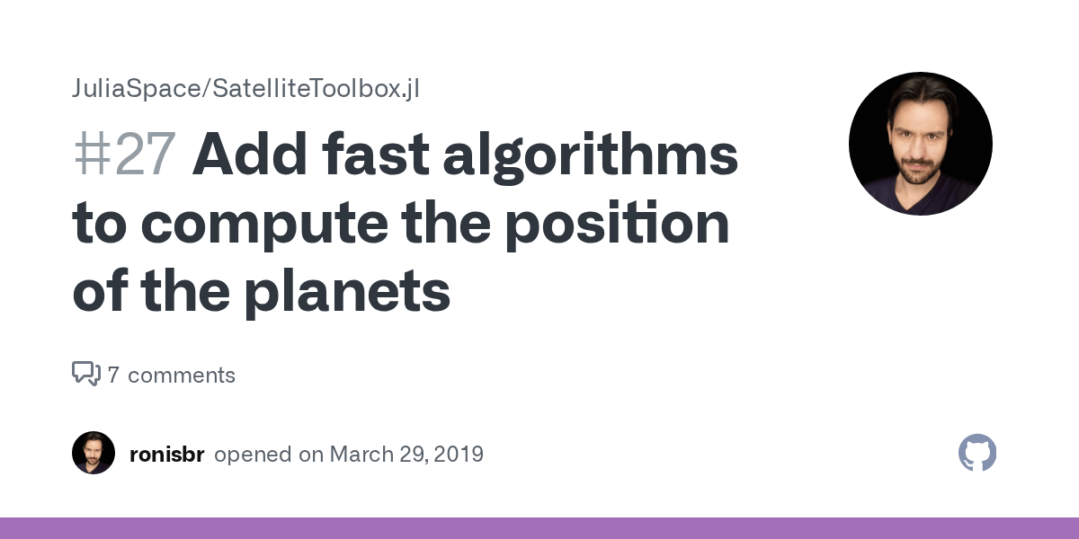 Add fast algorithms to compute the position of the · Issue 27