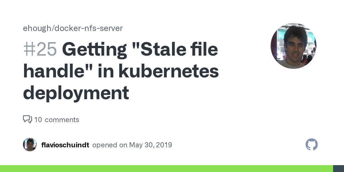Getting "Stale file handle" in deployment · Issue 25