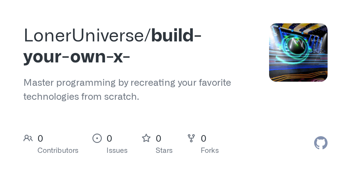 GitHub LonerUniverse/buildyourownx Master programming by