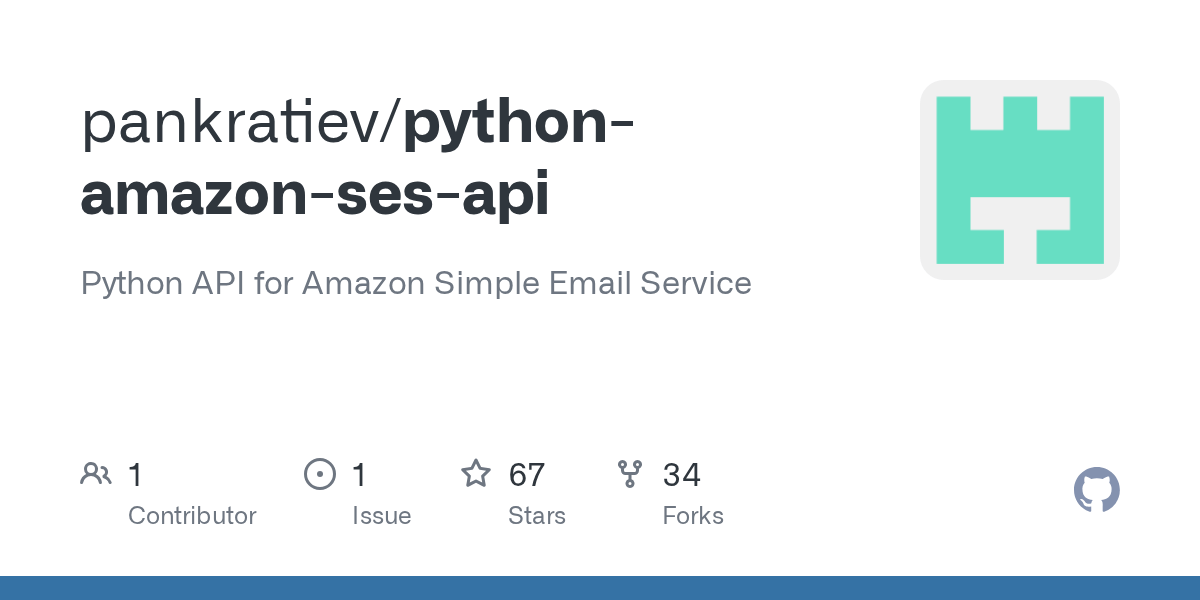 GitHub pankratiev/pythonamazonsesapi Python API for Amazon Simple