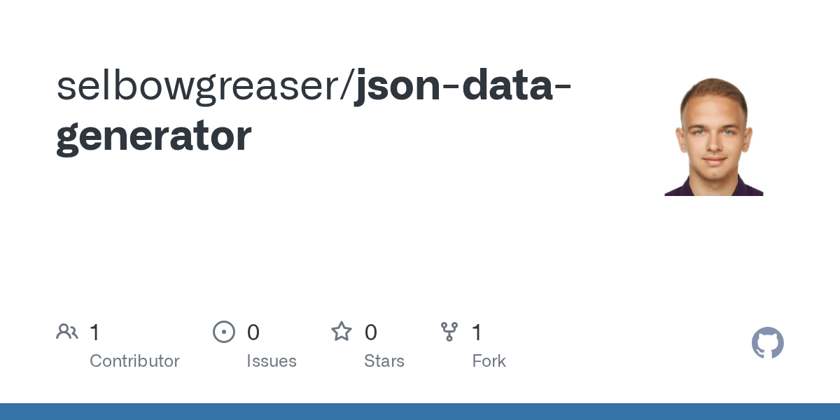 GitHub selbowgreaser/jsondatagenerator