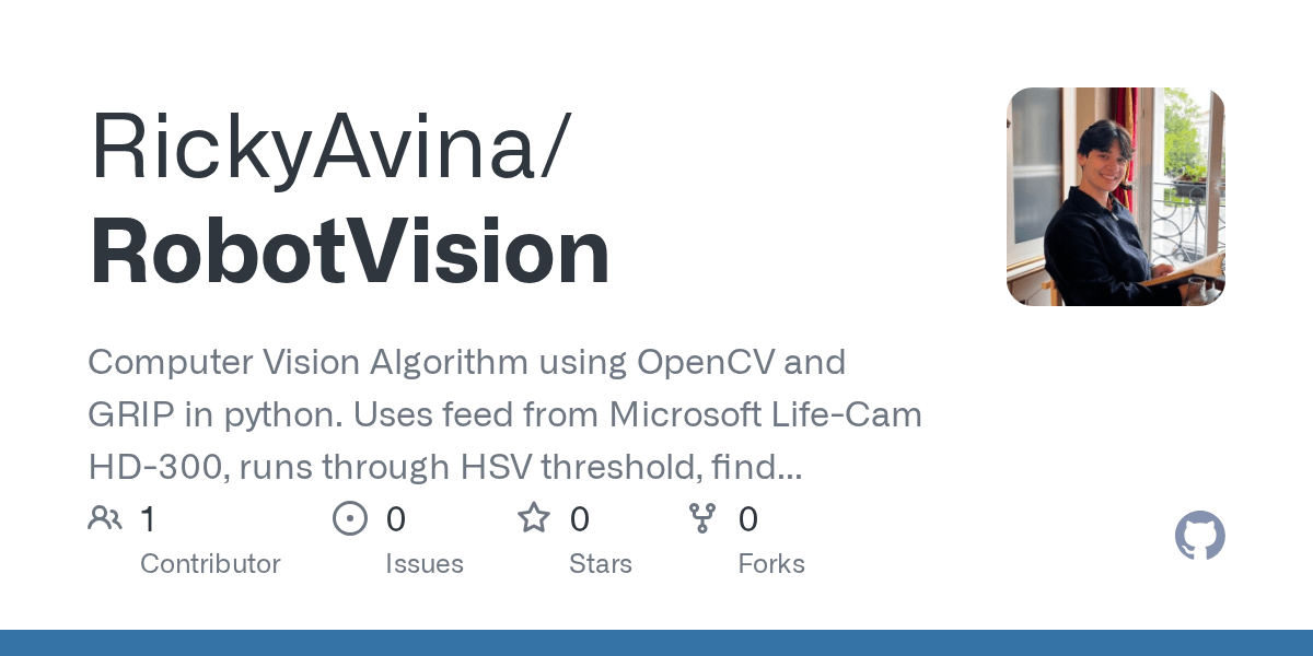 GitHub RickyAvina/RobotVision Computer Vision Algorithm using OpenCV