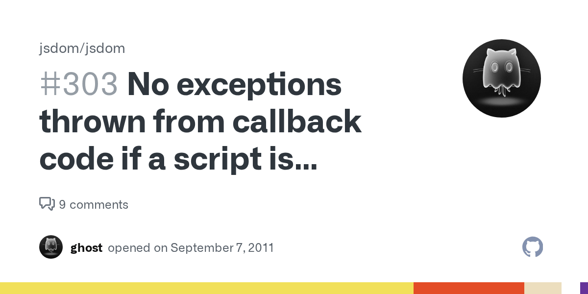 No exceptions thrown from callback code if a script is specified