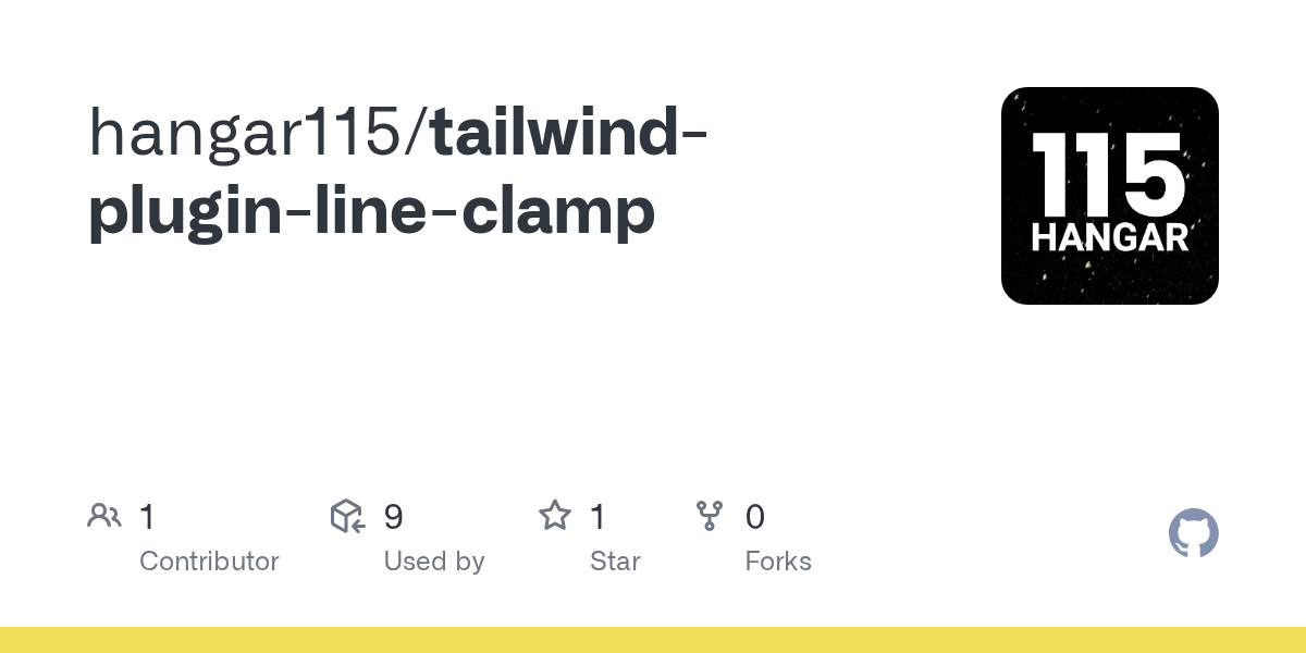 GitHub hangar115/tailwindpluginlineclamp