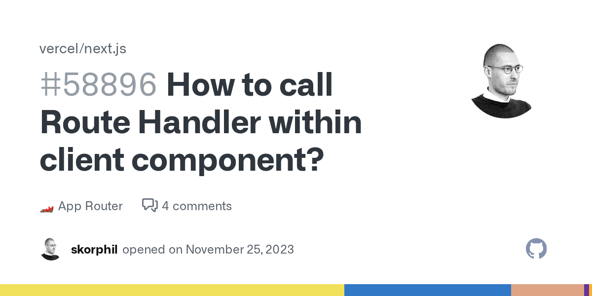 How to call Route Handler within client component? · vercel next.js