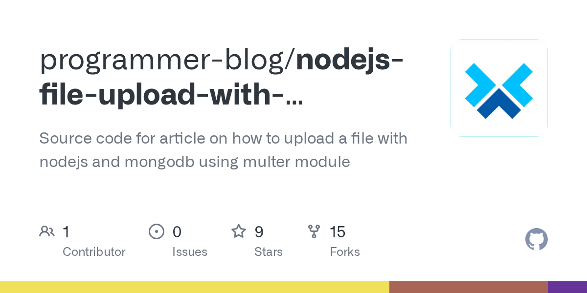 GitHub programmerblog/nodejsfileuploadwithmongodb Source code