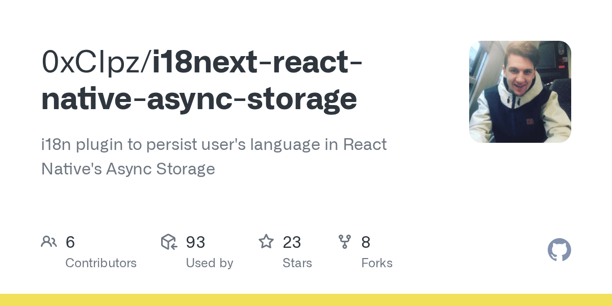 GitHub 0xClpz/i18nextreactnativeasyncstorage i18n