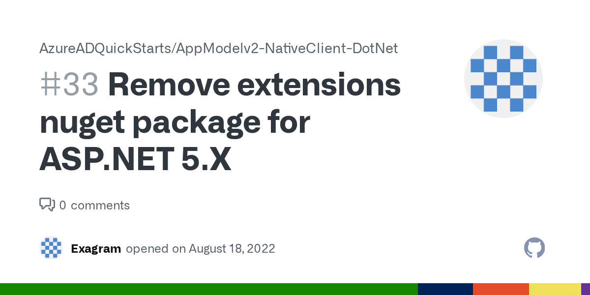 Remove extensions nuget package for 5.X · Issue 33