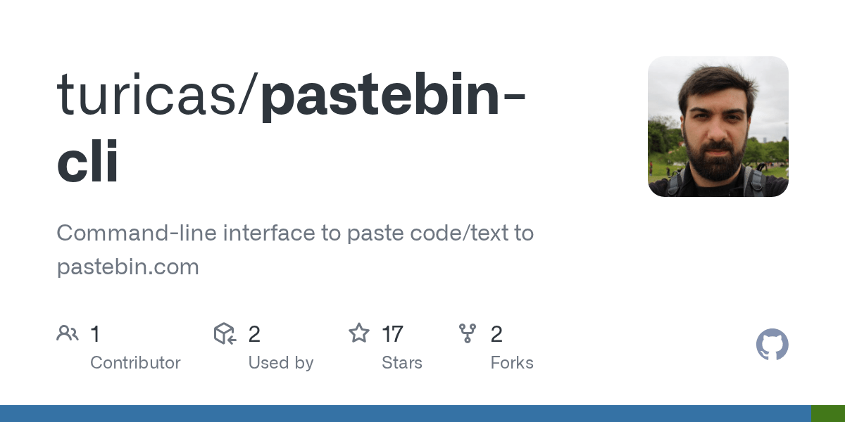 GitHub turicas/pastebincli Commandline interface to paste code