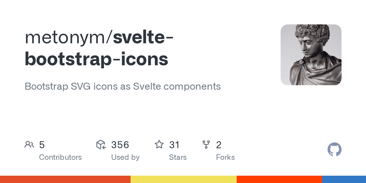 GitHub metonym/sveltebootstrapicons Bootstrap SVG icons as Svelte