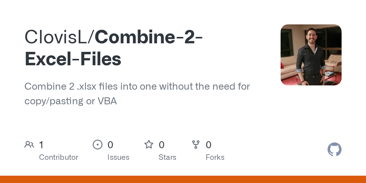 GitHub Combine 2 .xlsx files into one