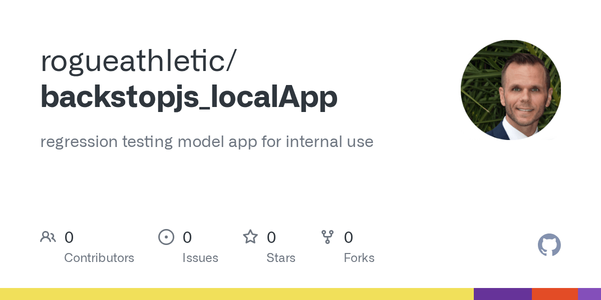 GitHub rogueathletic/backstopjs_localApp regression testing model