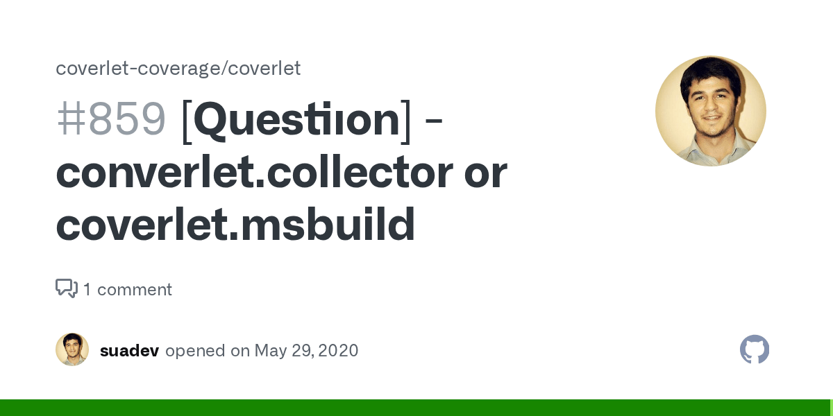 [Questiıon] converlet.collector or coverlet.msbuild · Issue 859