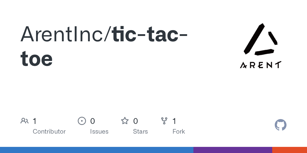 GitHub - ArentInc/tic-tac-toe