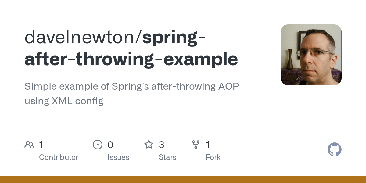 GitHub davelnewton/springafterthrowingexample Simple example of