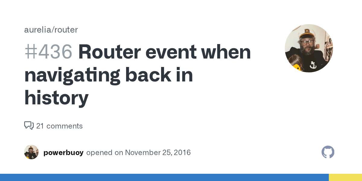 Router event when navigating back in history · Issue 436 · aurelia