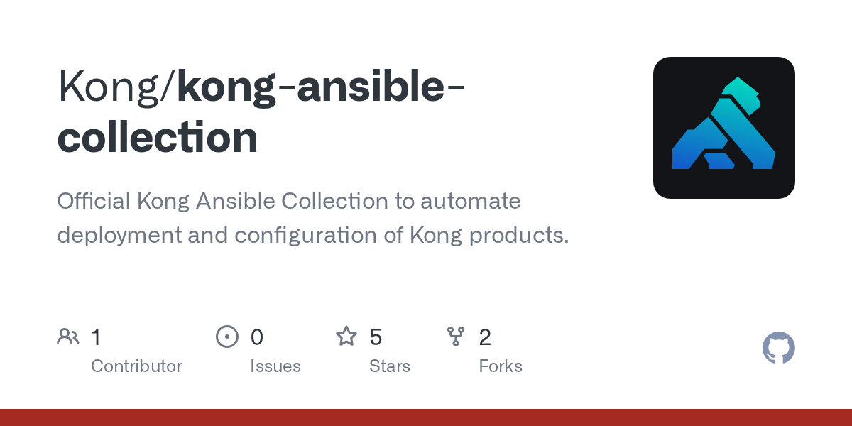 GitHub Kong/kongansiblecollection Official Kong Ansible Collection