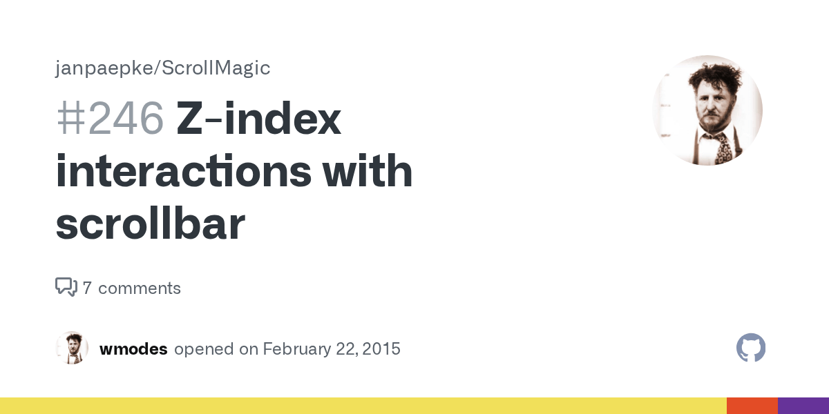 Zindex interactions with scrollbar · Issue 246 · janpaepke