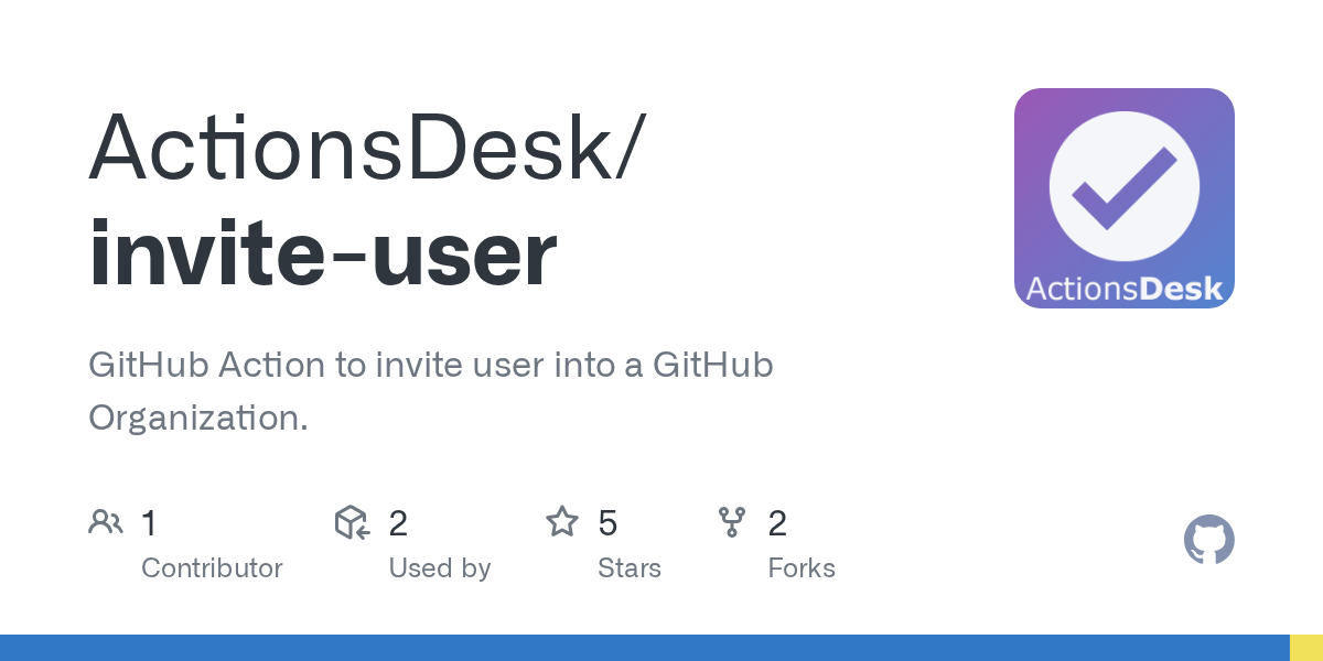 GitHub ActionsDesk/inviteuser GitHub Action to invite user into a