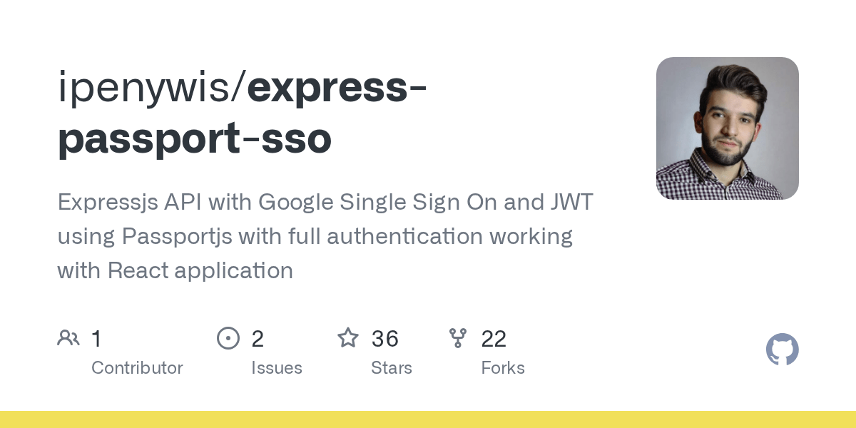 GitHub ipenywis/expresspassportsso Expressjs API with Google