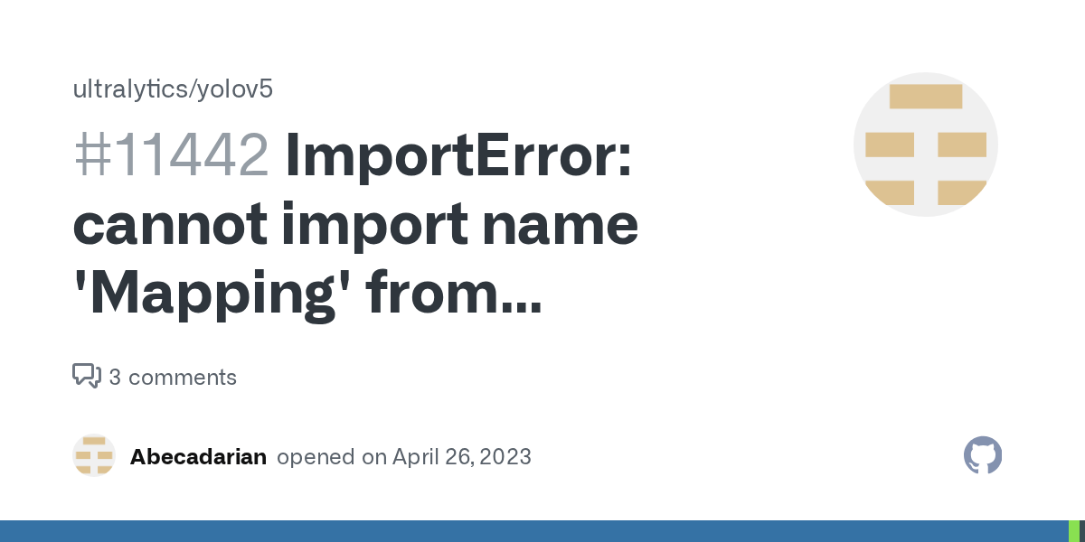 ImportError cannot import name 'Mapping' from 'collections' · Issue