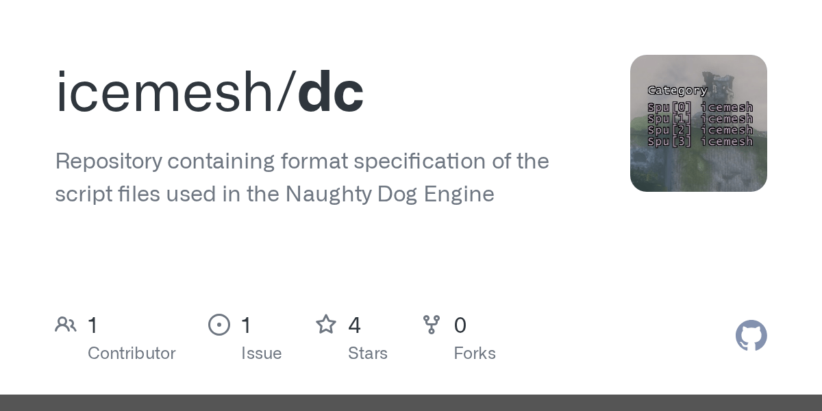 GitHub - icemesh/dc: Repository containing format specification of the