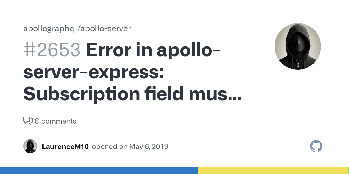 Error in apolloserverexpress Subscription field must return Async