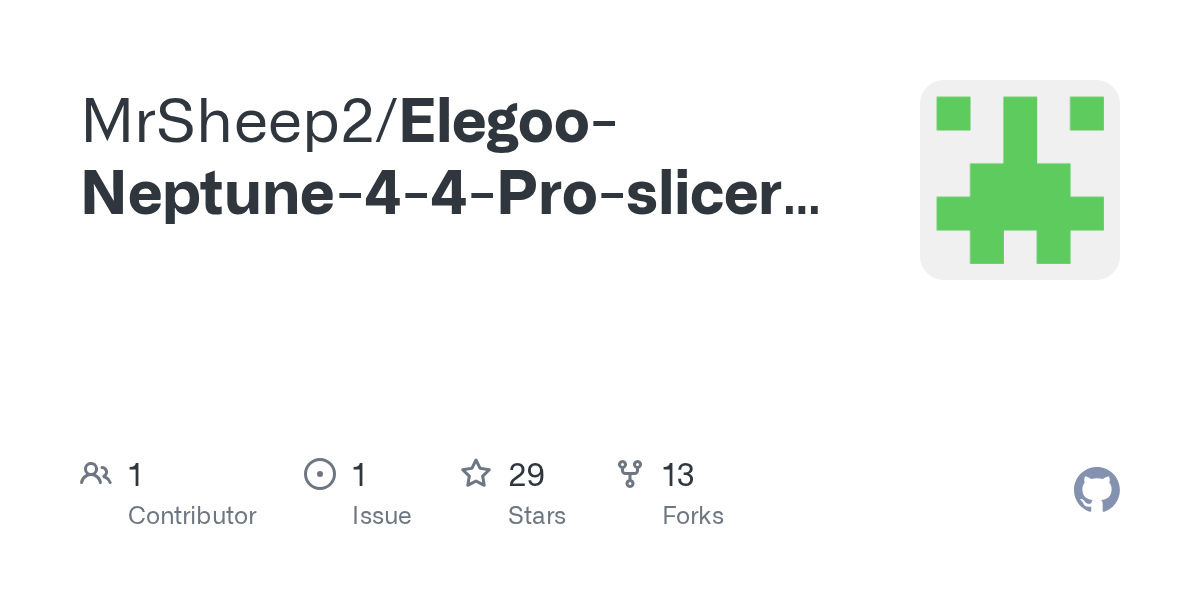 GitHub - MrSheep2/Elegoo-Neptune-4-4-Pro-slicer-Configs