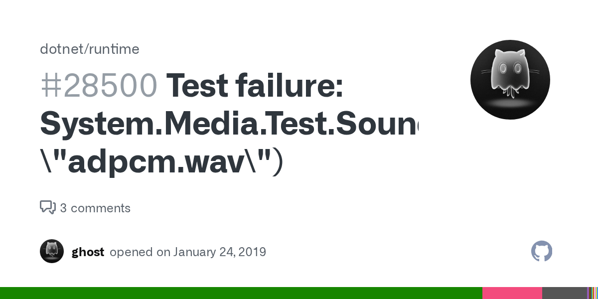 Test failure System.Media.Test.SoundPlayerTests/Load_SourceLocation
