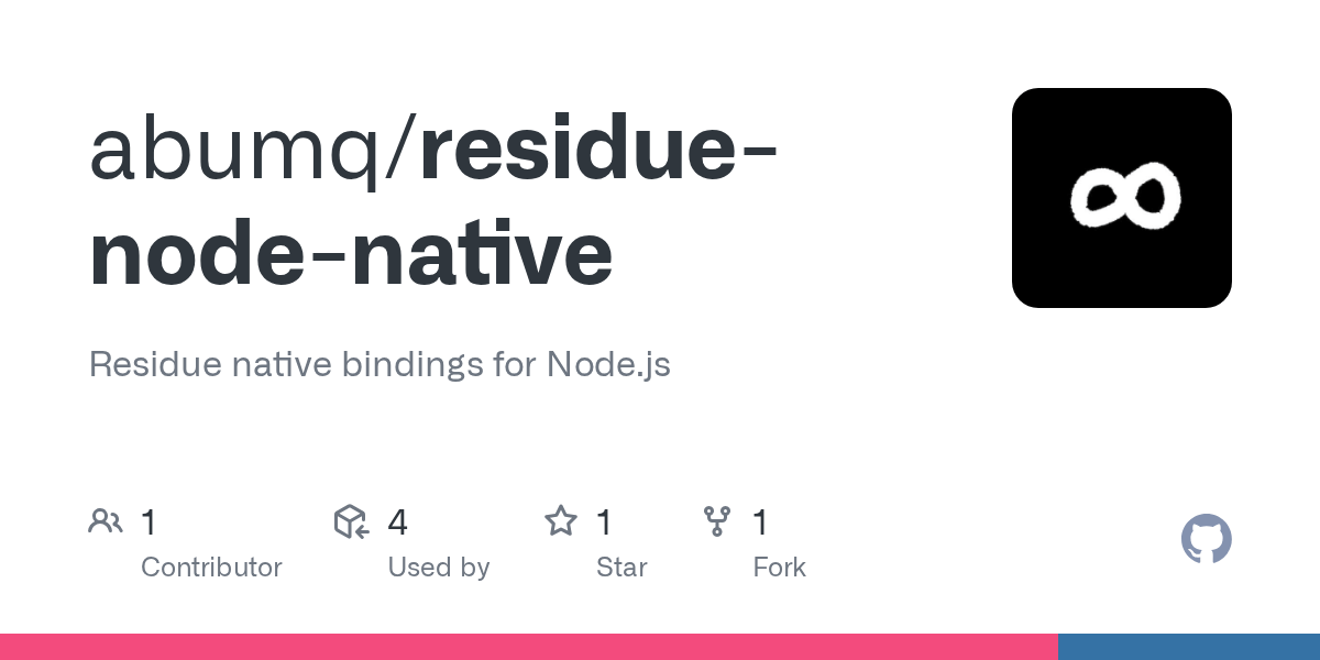 GitHub abumq/residuenodenative Residue native bindings for Node.js