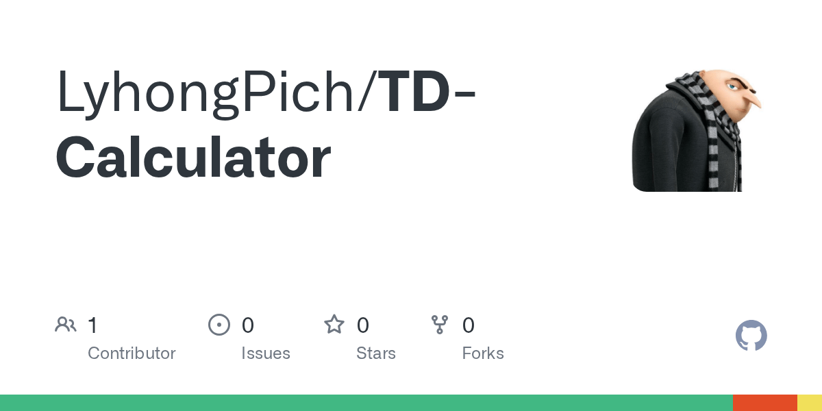 GitHub LyhongPich/TDCalculator