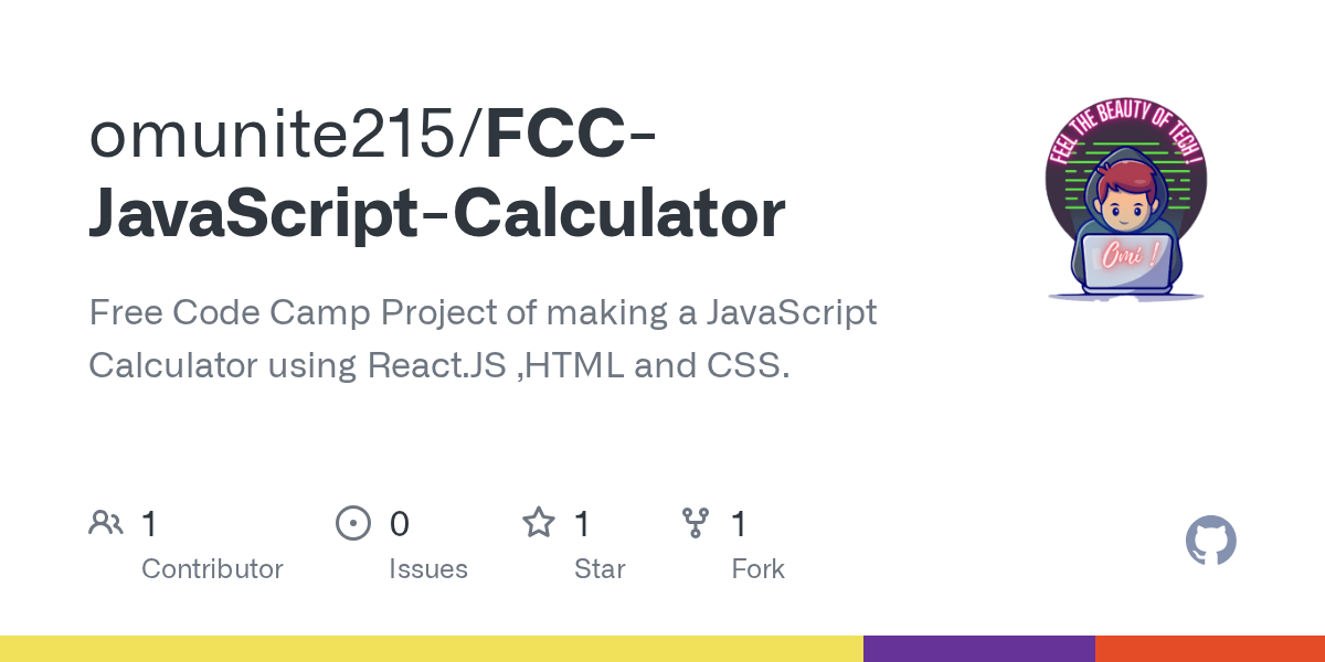 GitHub omunite215/FCCJavaScriptCalculator Free Code Camp Project