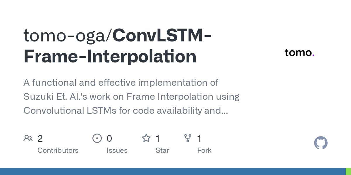 GitHub tomooga9/ConvLSTMFrameInterpolation A practical