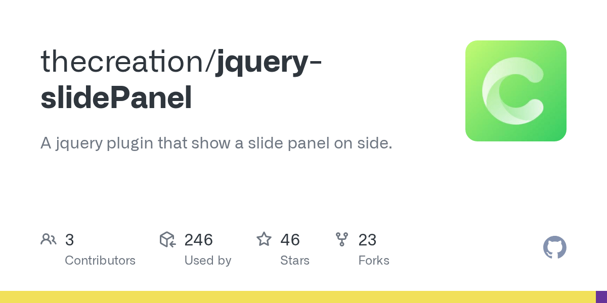 GitHub thecreation/jqueryslidePanel A jquery plugin that show a
