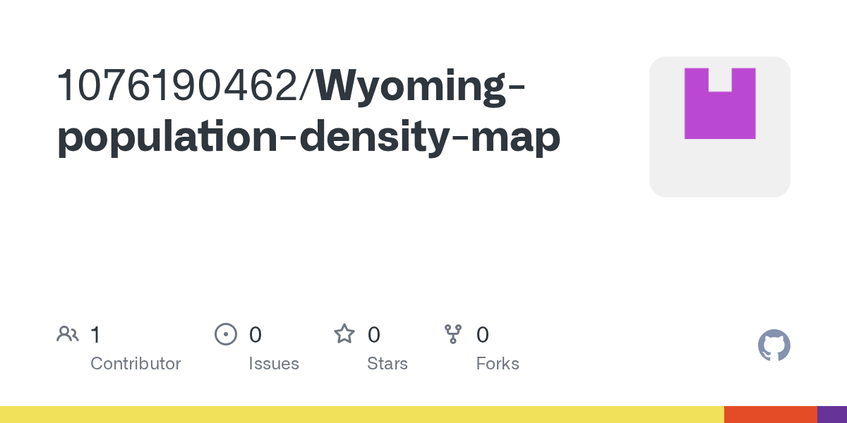 GitHub 1076190462/Wyomingpopulationdensitymap